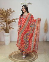 Multi colored sharara suit with floral prints and mirrors